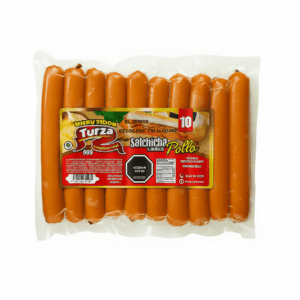 PAQUETE DE SALCHICHA DE POLLO MARCA TURZA - Imagen 1