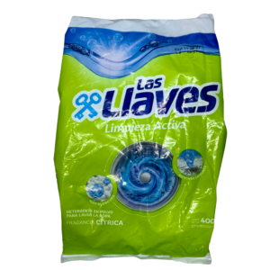 DETERGENTE EN POLVO LAS LLAVES LIMPIEZA ACTIVA CITRICO 400gr - Imagen 1