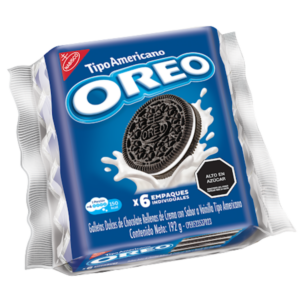 GALLETA OREO TIPO AMARICANO 192gr  PAQUETE DE 6 UD