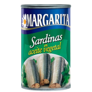 Sardinas en aceite vegetal Margarita 170gr - Imagen 1